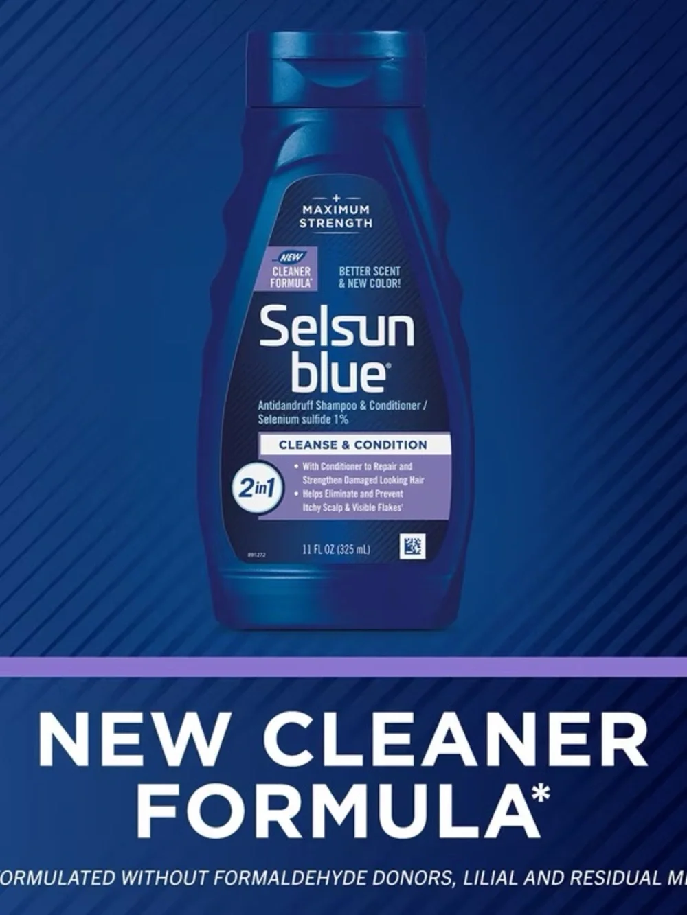 Selsun Blue 2-in-1 Max Strength Antidandruff Shampoo & Conditioner NWT 11fl oz